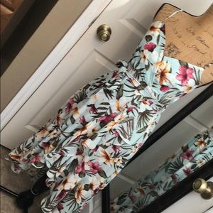 Floral High-Low Dress M